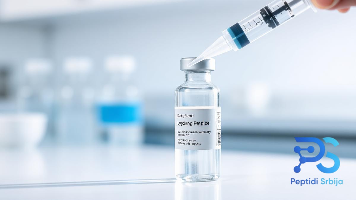 Rekonstitucija liofiliziranog peptida bakteriostatskom vodom insulinskim špricem — GHK-Cu Srbija Rekonstitucija liofiliziranog peptida bakteriostatskom vodom insulinskim špricem — GHK-Cu Srbija
